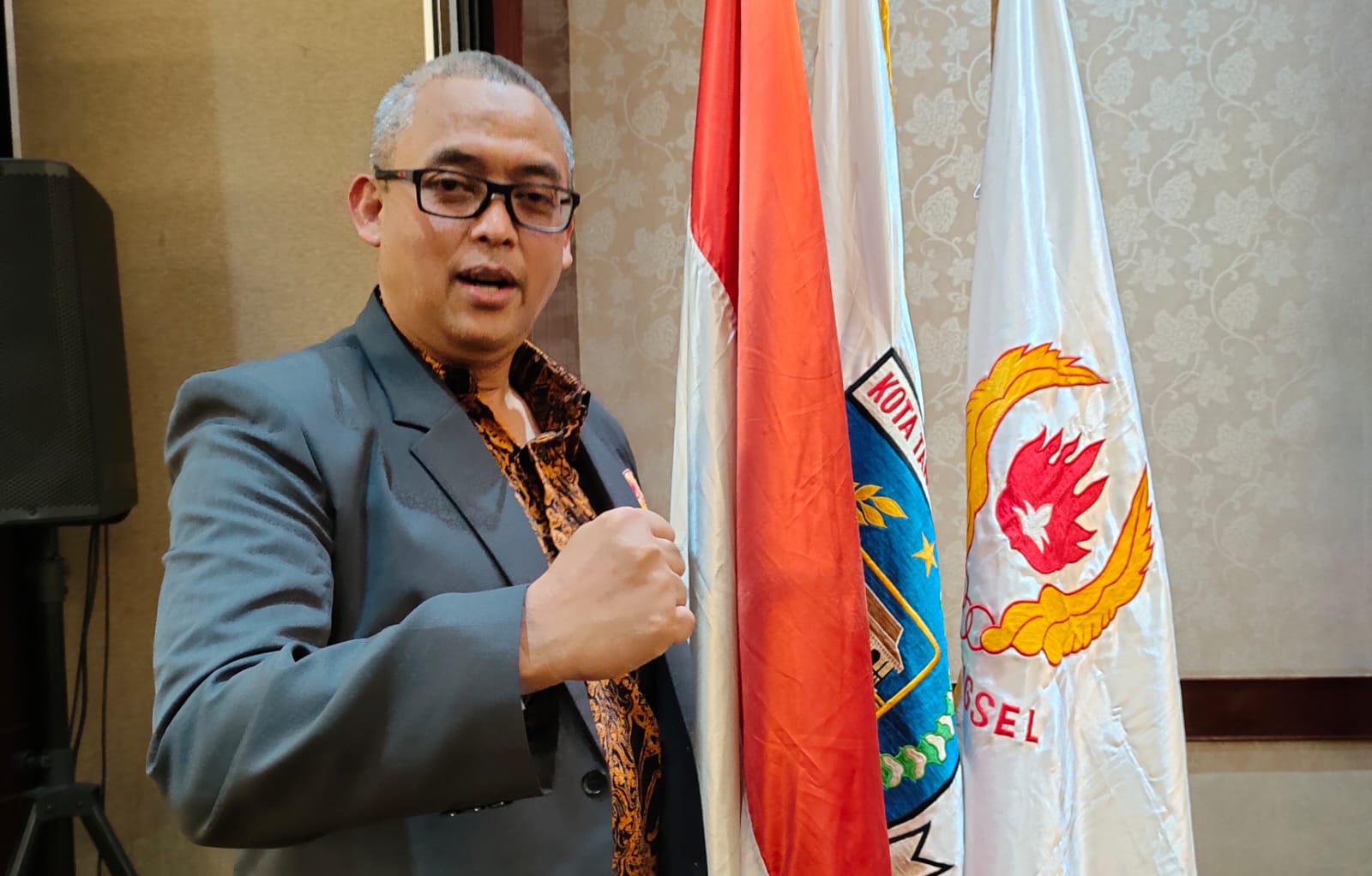 Ketua Umum KONI Tangsel Letkol Purn TNI Hamka Handaru.