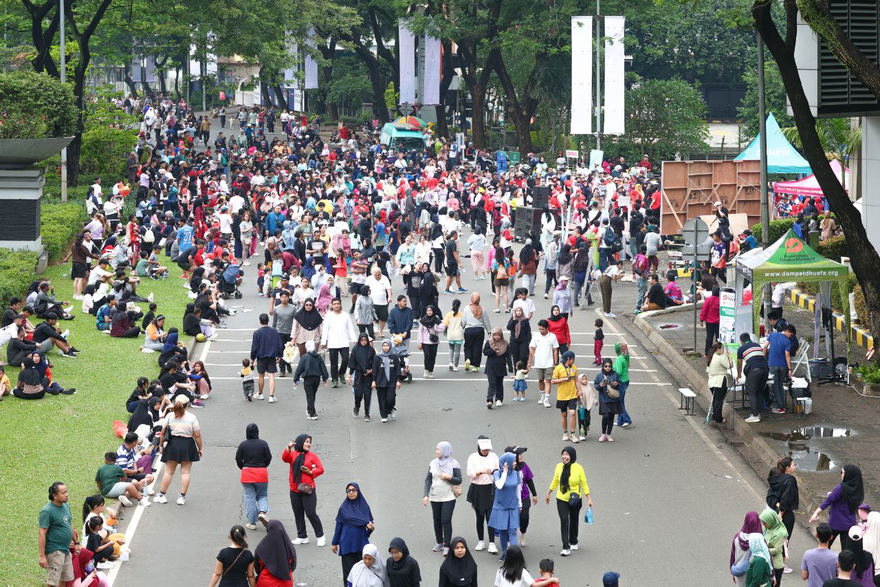 Tampak antusias masyarakat ikut Car Free Day BSD.
