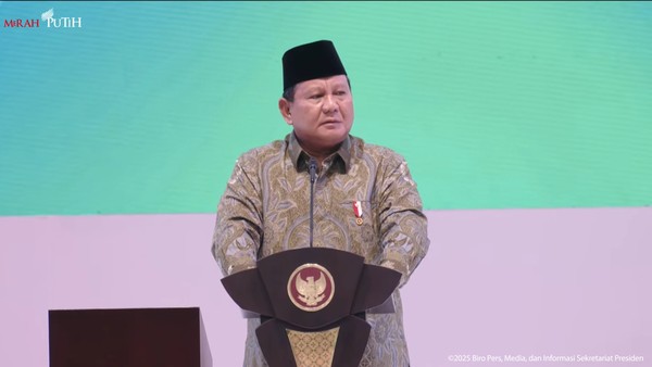Presiden Indonesia Prabowo Subianto.