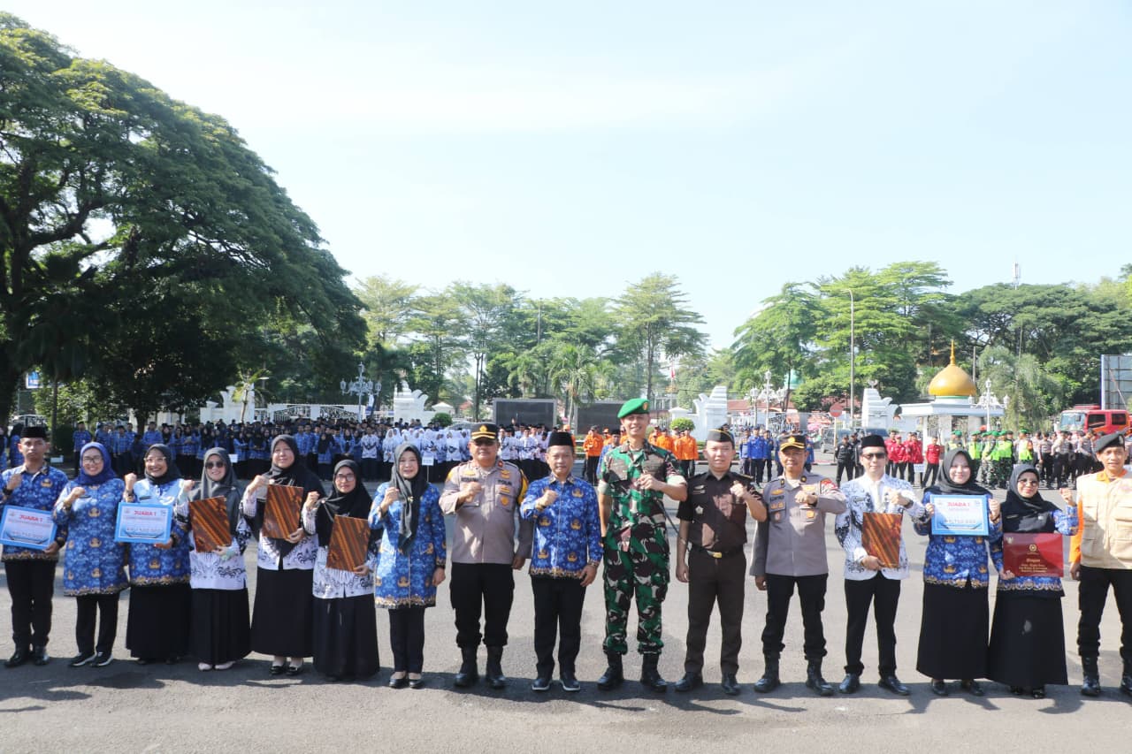Peringatan HUT ke 54 Korpri dan Apel Kesiapsiagaan Bencana di Pemkab Serang.