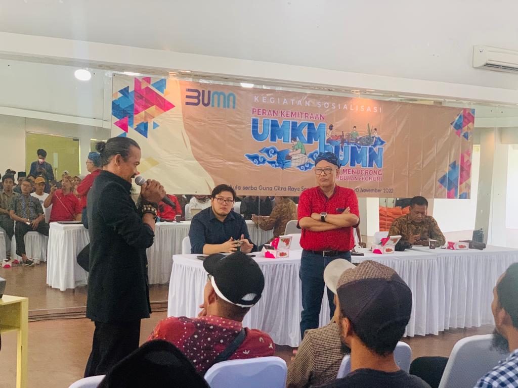 Kegiatan sosialisasi peran kemitraan UMKM dan BUMN.