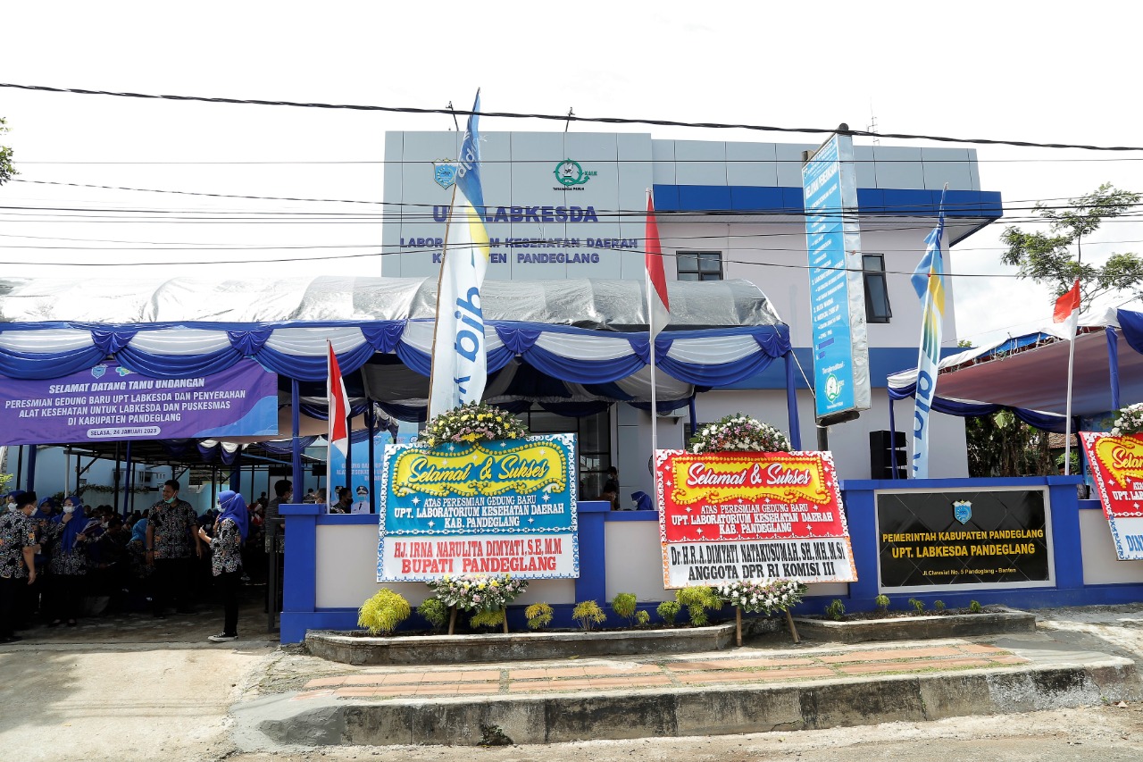 Gedung Unit Pelayanan Teknis (UPT) Laboratorium Kesehatan Daerah (Labkesda) Pandeglang.