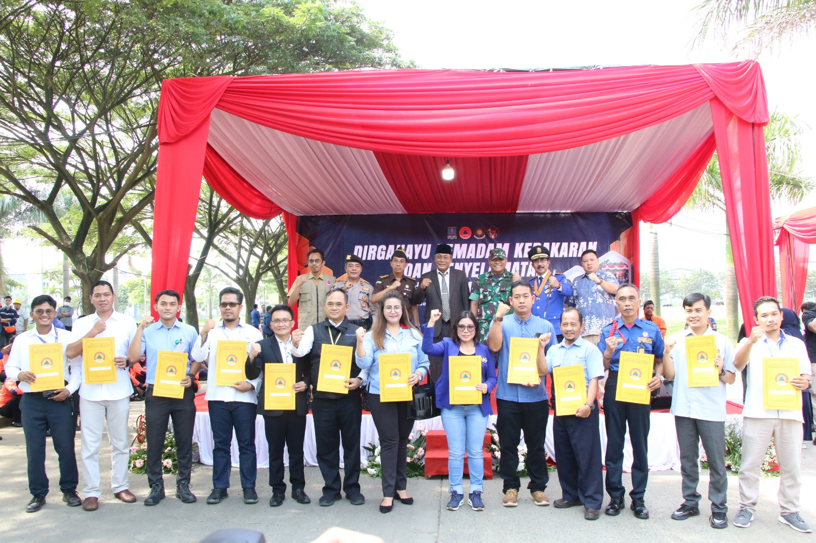 Peringatan Hari Ulang Tahun (HUT) Damkar dan Penyelamatan tingkat Kabupaten Serang di Kawasan Modern Cikande