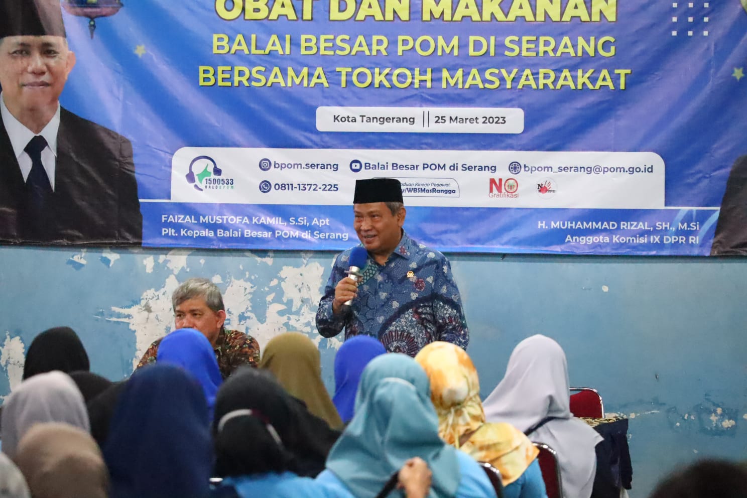 Muhammad Rizal DPR RI Gandeng BPOM Sosialisasi KIE obat dan makanan Bersama Tokoh Masyarakat di Pinang