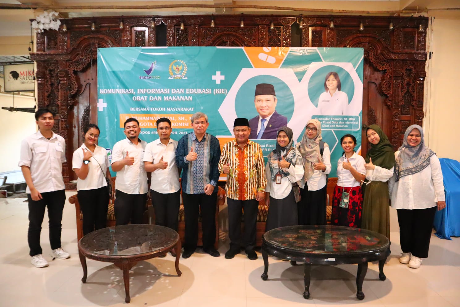 Muhammad Rizal Komisi IX DPR RI Bersama Pusdatin BPOM Gelar Sosialisasi KIE obat dan makanan di Pondok Aren