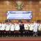 Penjabat (Pj) Gubernur Banten Al Muktabar bersama Walikota Cilegon Helldy Agustian dan pejabat lainnya.