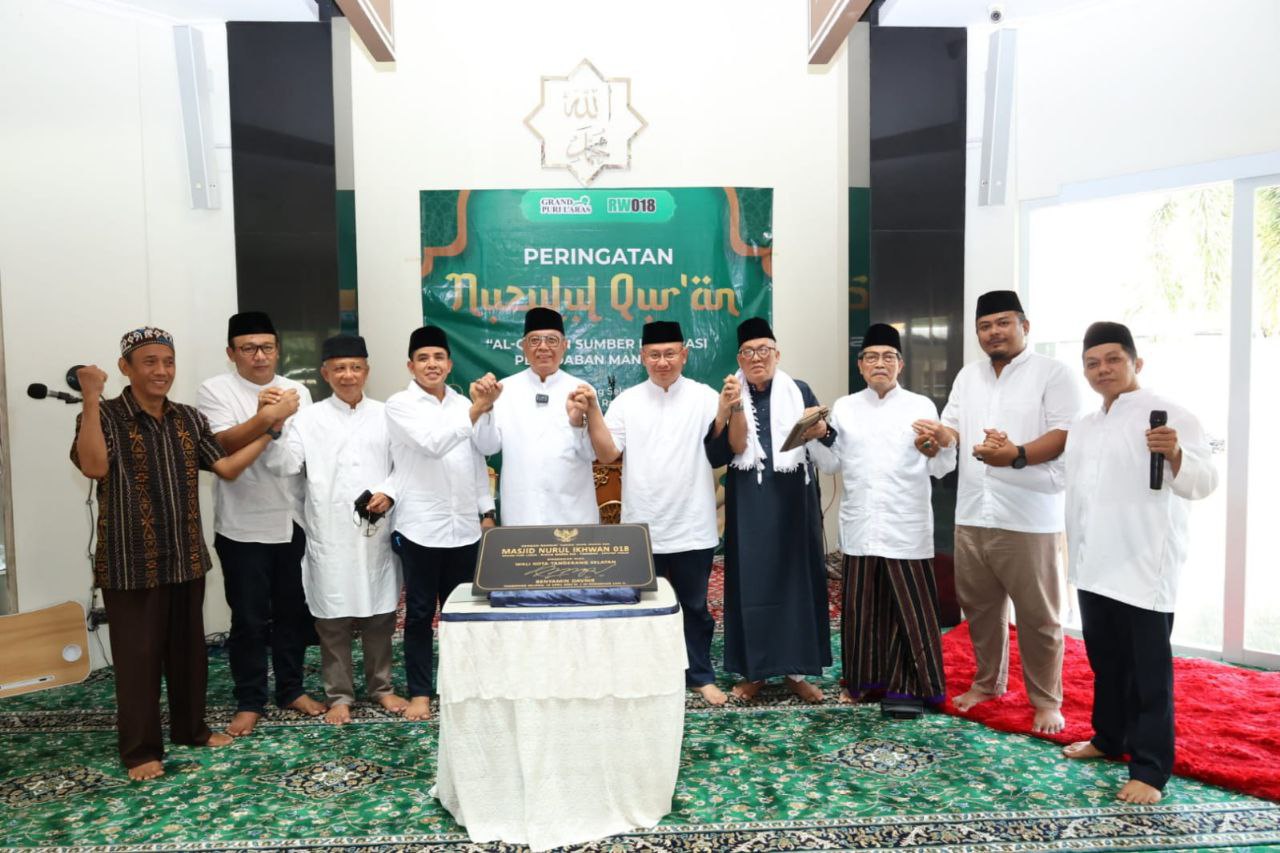 Benyamin Davnie Resmikan Masjid Nurul Ikhwan di Pisangan, Warga Diminta Terus Memakmurkan