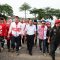 Pj Gubernur Banten Al Muktabar saat menghadiri festival merah putih.