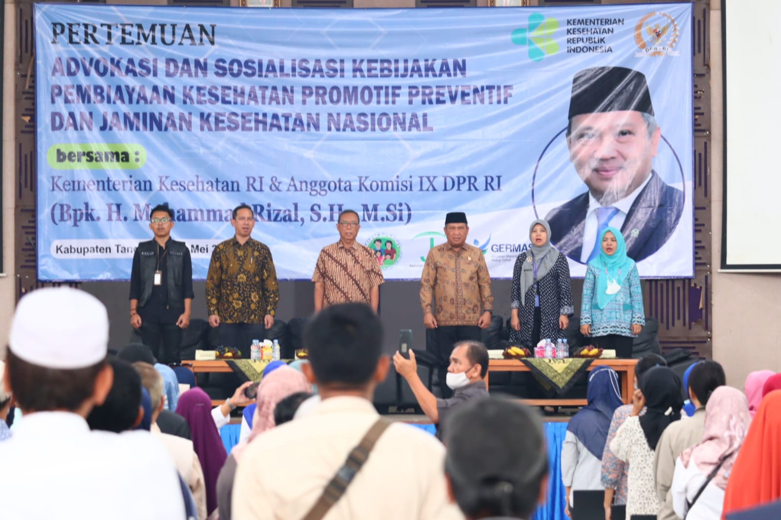 Kegiatan sosialisasi Germas ke masyarakat.