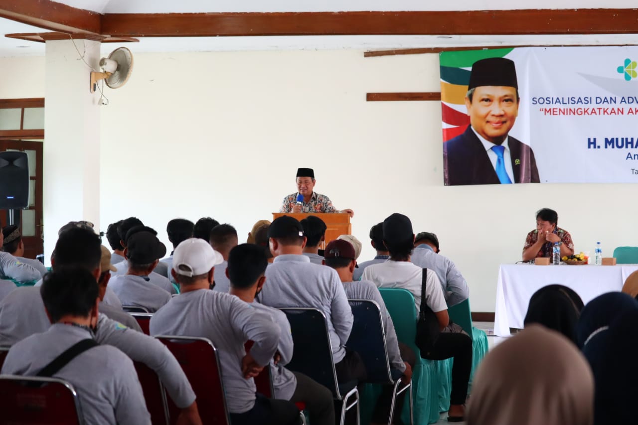 Dewan Muhammad Rizal saat memberikan materi sosialisasi germas di Ciputat Tangsel.