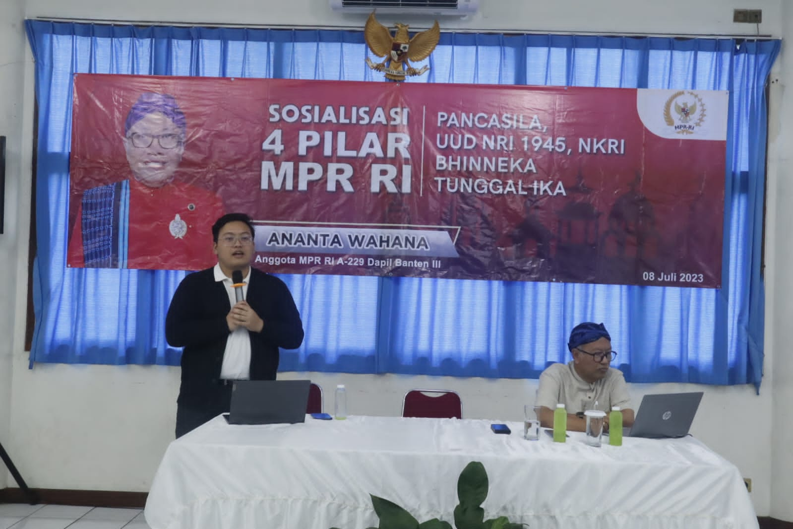 Ananta Wahana Bareng Abraham Paparkan Sejarah dan Pentingnya Sosialisasi 4 Pilar MPR RI di Bintaro Tangsel