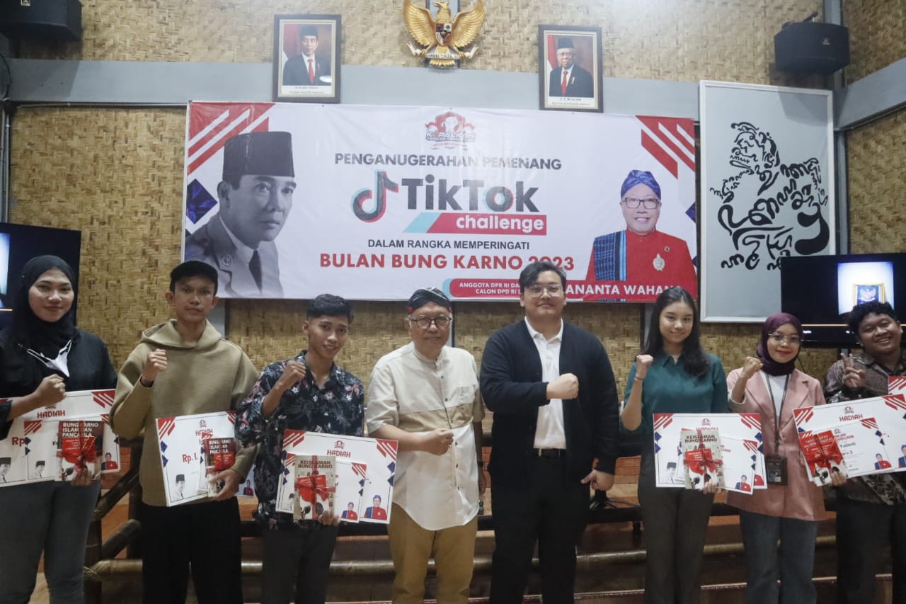 Generasi Muda Antusias Mengikuti 'Tiktok Challenge Bulan Bung Karno', Ananta Wahana : Membumikan Pancasila di Banten