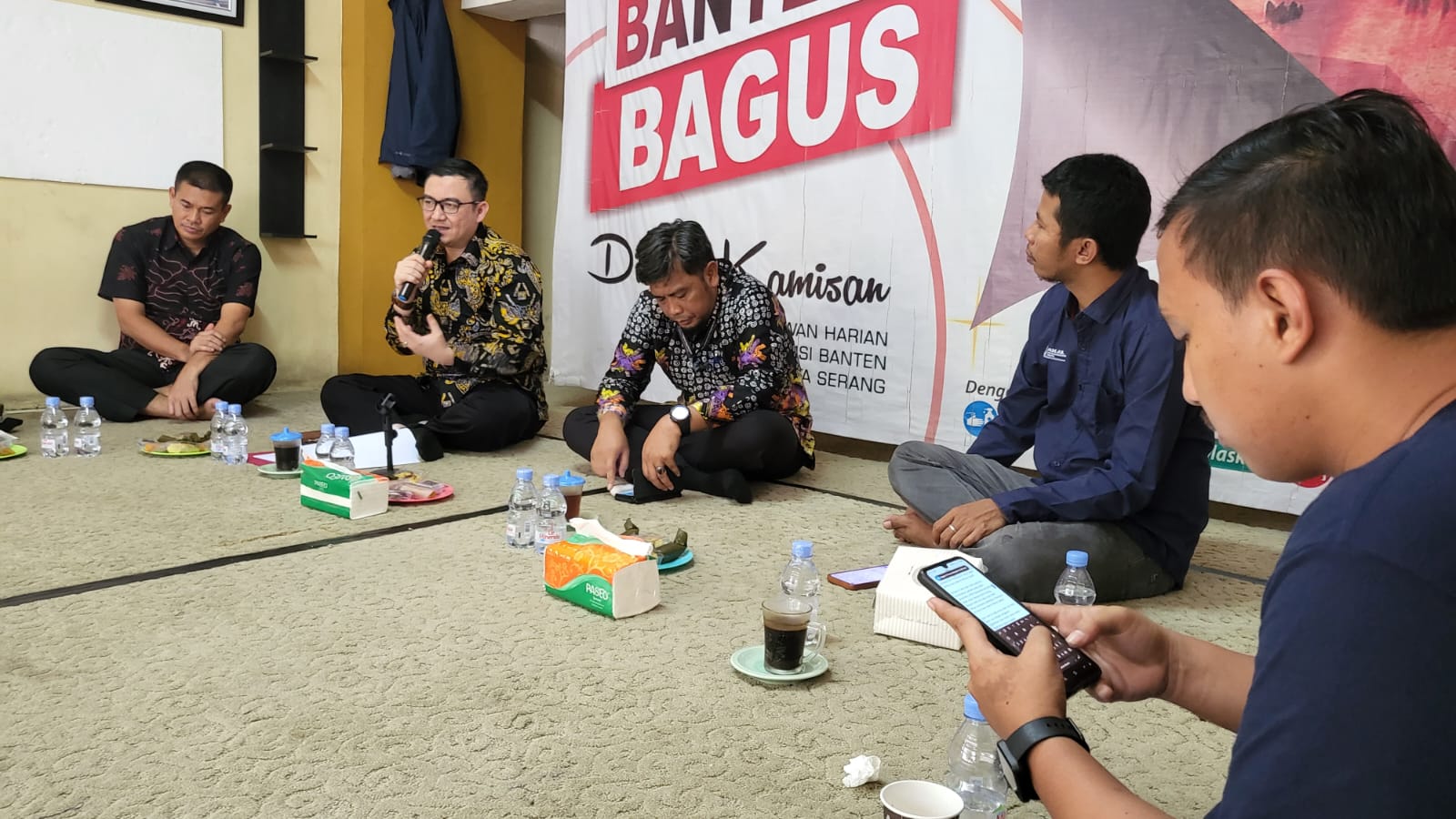 Rd. Berly Rizki Natakusumah saat memaparkan tentang pengelolaan aset lahan di Banten.