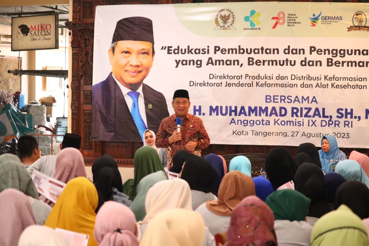 Muhammad Rizal DPR RI Bersama Kemenkes Sosialisasi Tentang Penggunaan Jamu Sehat Untuk Keluarga di Tangsel