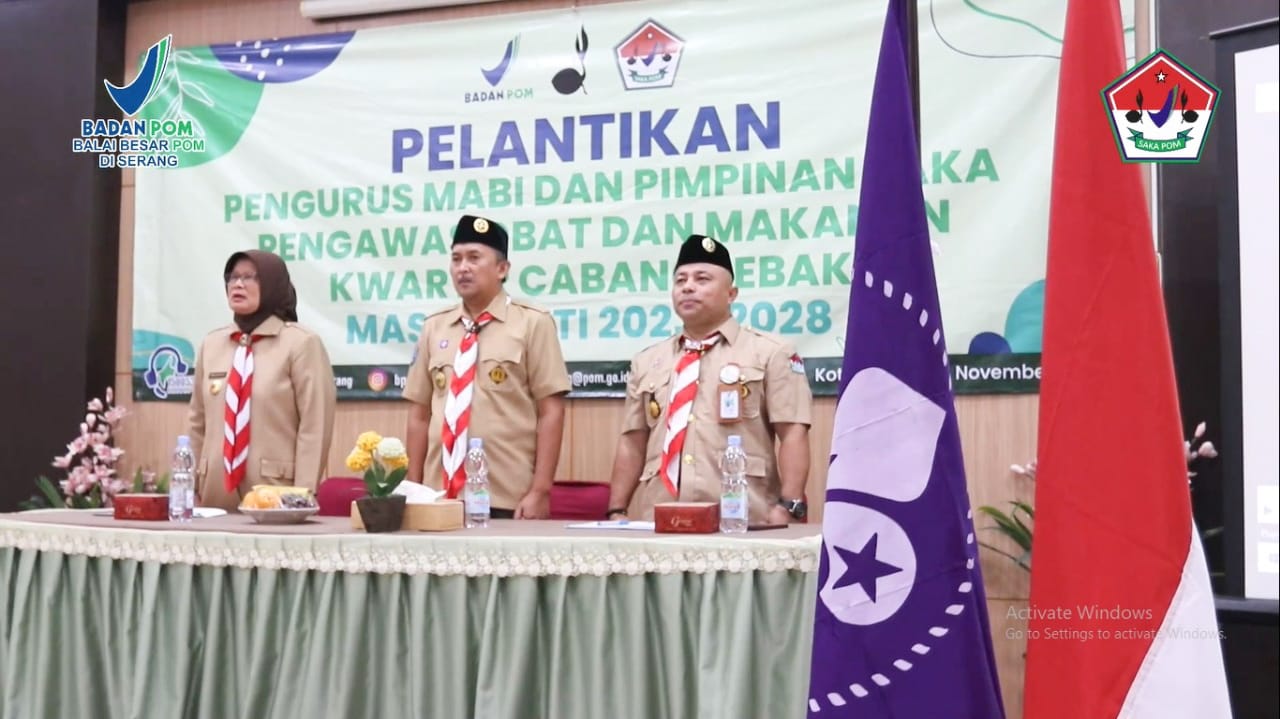 BPOM Banten di Serang Lantik Pengurus MABI PINSAKA POM Kwarcab Kabupaten Lebak