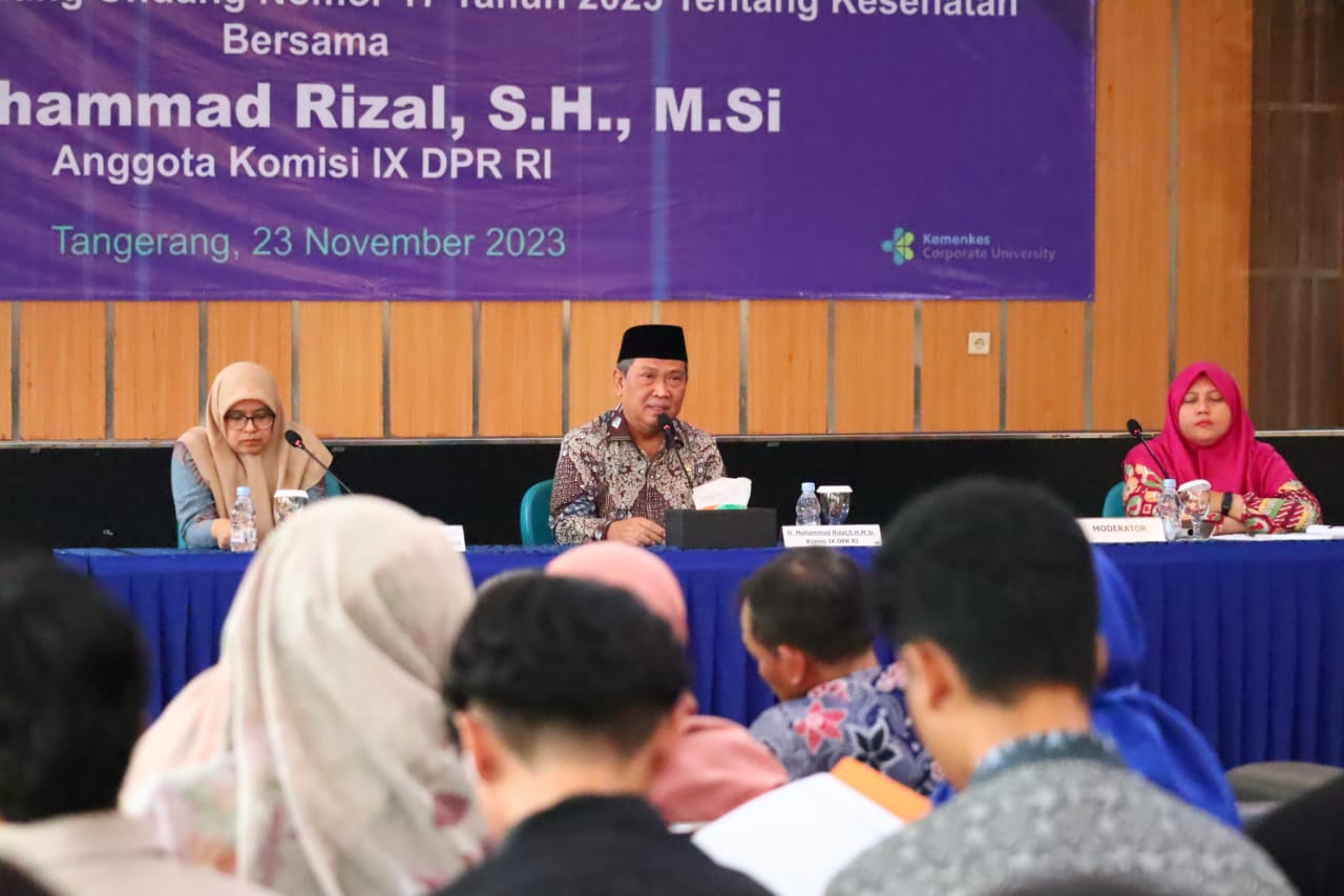 Muhammad Rizal DPR RI Gandeng Kemenkes Sosialisasi Undang-Undang Tentang Kesehatan Bersama Mahasiswa Tangerang