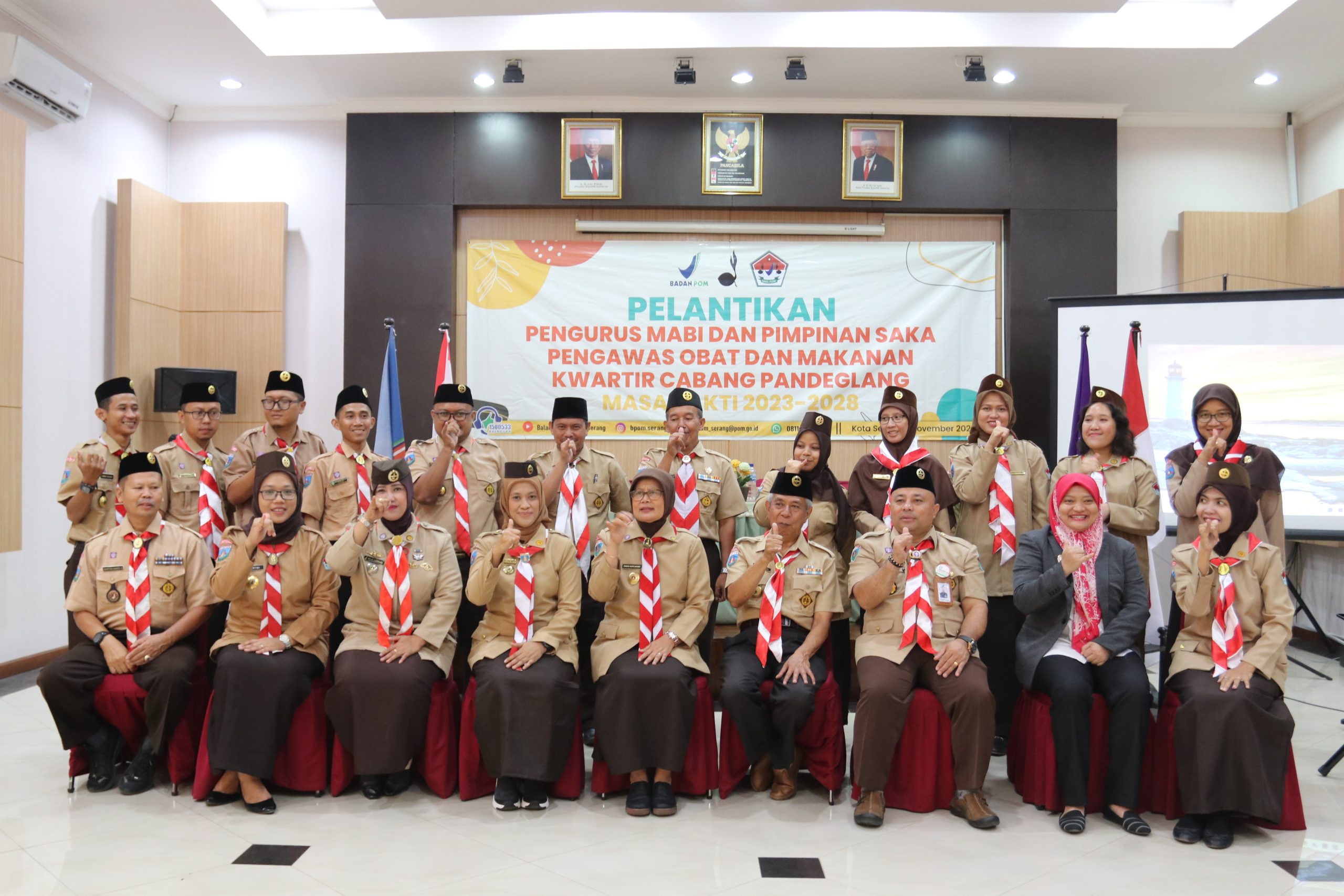 Kegiatan pelantikan Pengurus Mabi dan Pinsaka POM cabang Pandeglang.