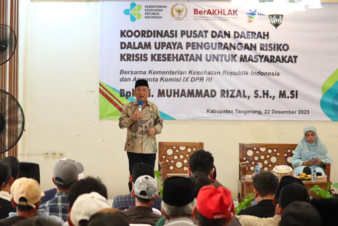 Muhammad Rizal DPR RI Gandeng Kemenkes Sosialisasi Germas Cegah Krisis Kesehatan Bersama Masyarakat Bonang Tangerang