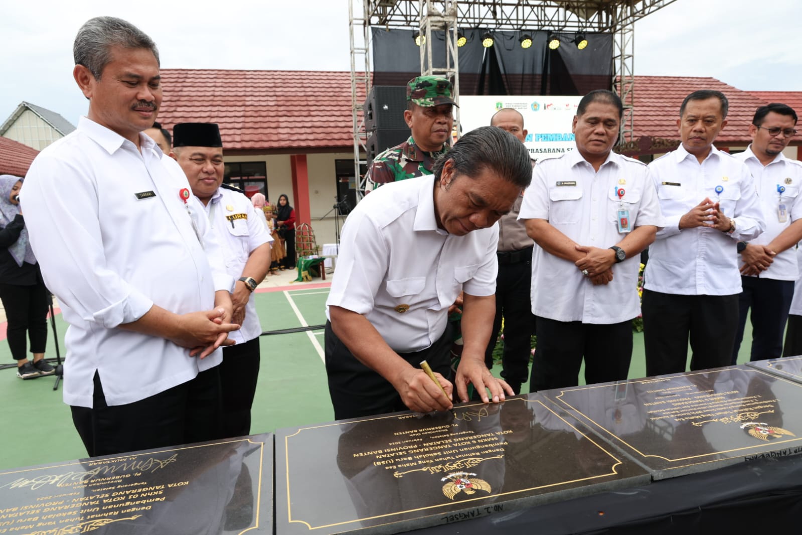 Pj Al Muktabar Resmikan SKh Negeri 1 Kota Tangsel.