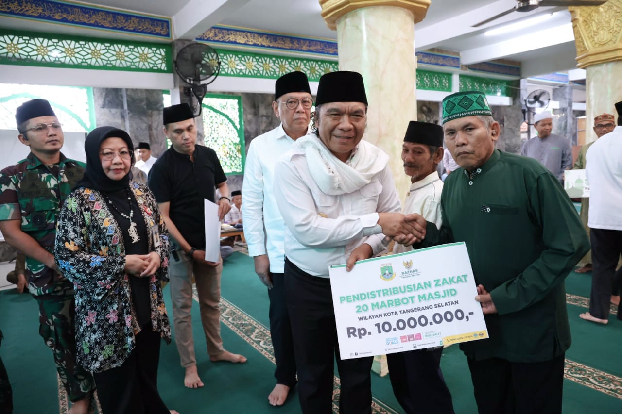 Pj Al Muktabar Didampingi Benyamin Safari Ramadan di Masjid Miftahul Jannah Serpong Tangsel