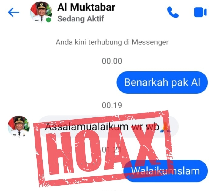 Hati-hati Ada Penipuan Mengatasnamakan Pj Gubernur Banten Al Muktabar Pake Nomer WA Ini...