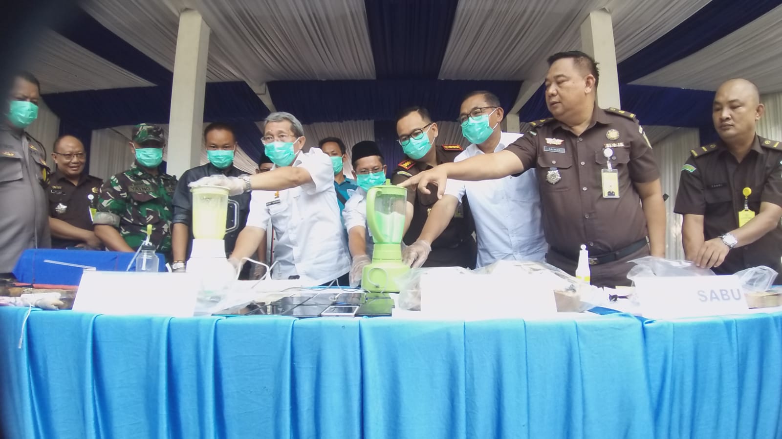 Pemusnahan barang bukti Narkoba, Uang Palsu, dan Obat Terlarang.