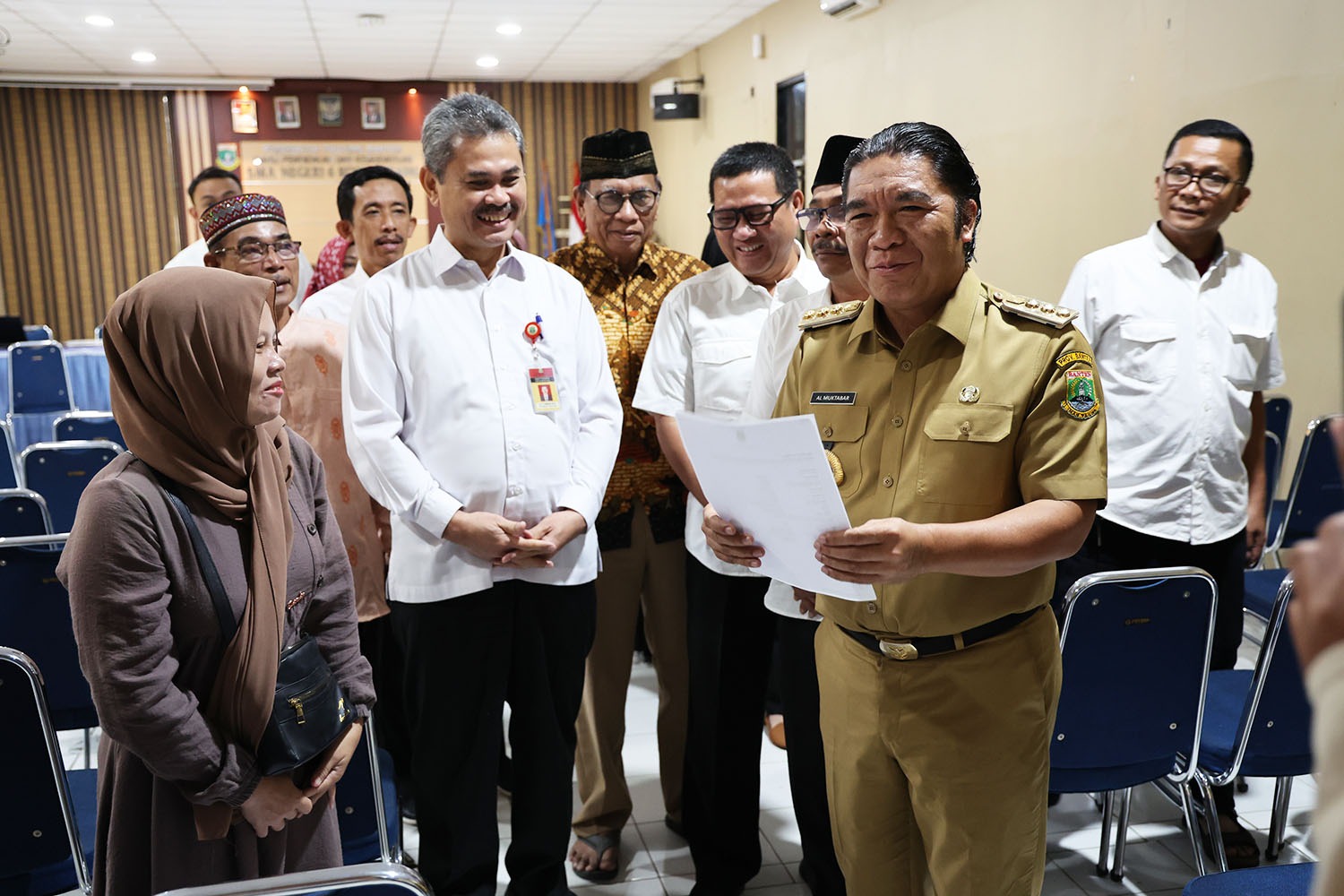 Pj Al Muktabar Cek Pelayanan PPDB di SMAN 6 Kota Serang, Kecamatan Cipocok Jaya, Kota Serang.