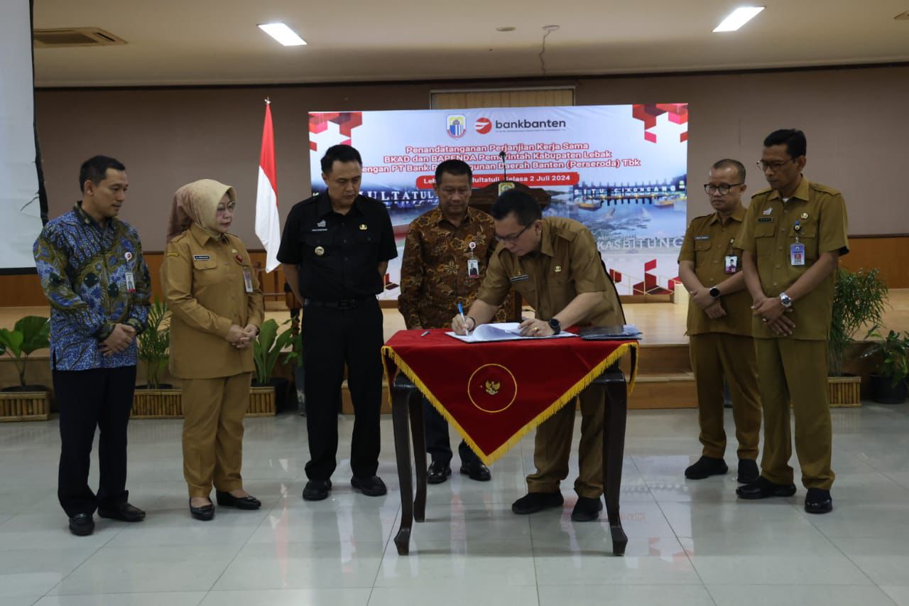 Pemkab Lebak Perdana Teken Penempatan RKUD ke Bank Banten