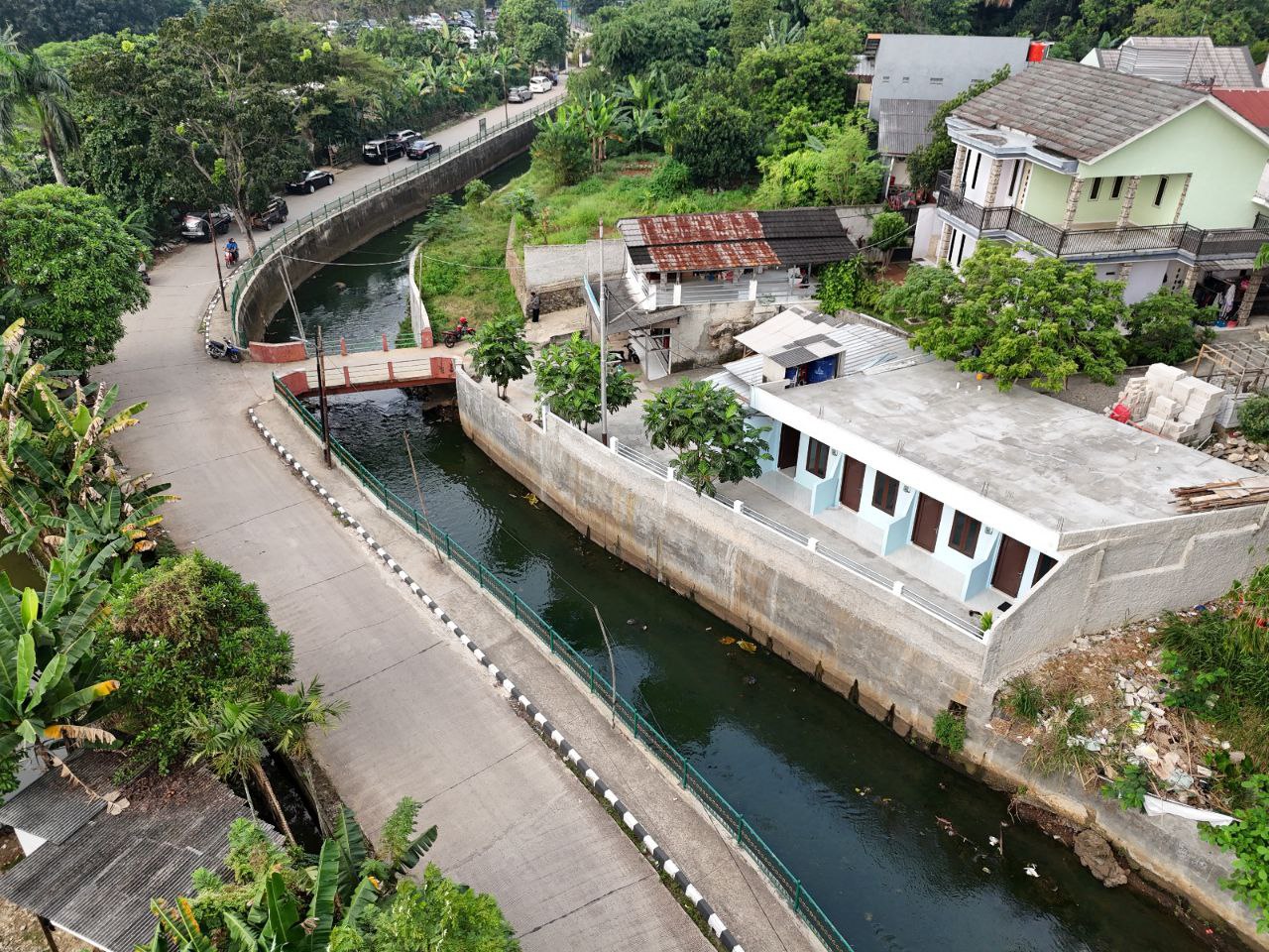 Pembangunan tandon sungai di Tangsel.