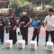 Anak-anak sekolah mengikuti program SEMANGAT Ruang Amal Indonesia.