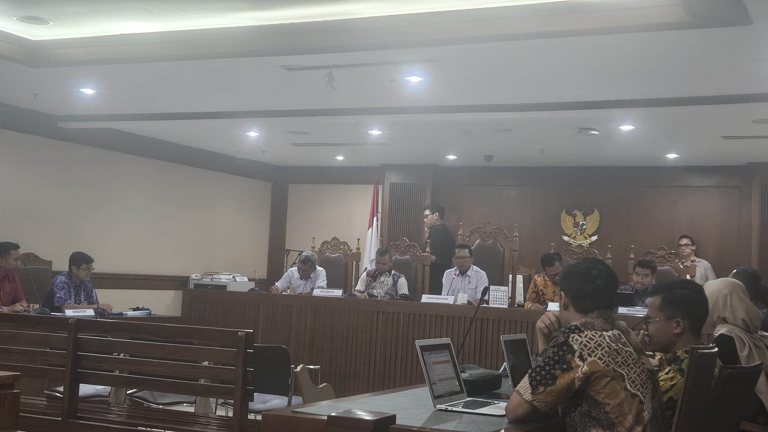 Jaksa Kabupaten Tangerang saat menghadiri Pengadilan Niaga pada Pengadilan Negeri Jakarta Pusat.