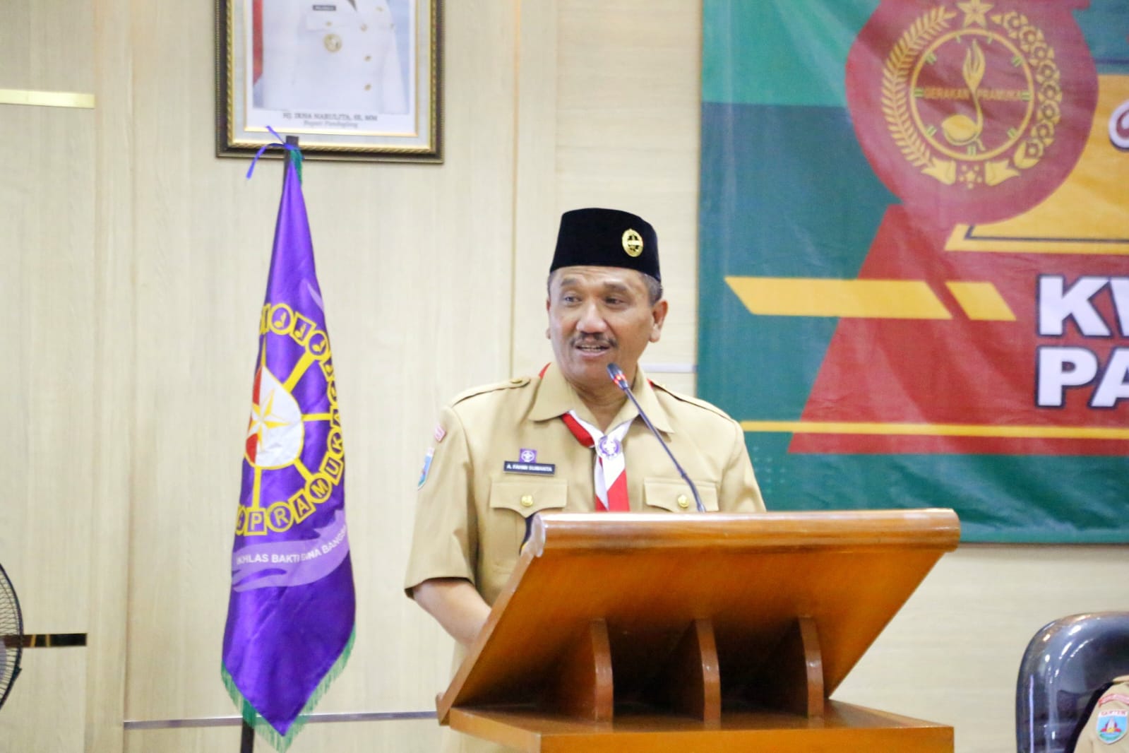 Ali Fahmi Ketua Kwartir Cabang Gerakan Pramuka Kabupaten Pandeglang.