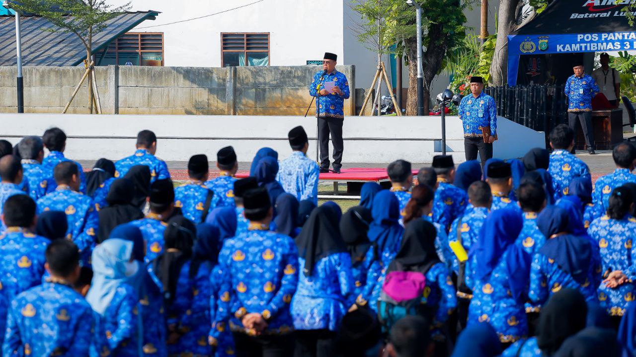 Apel Hari Kesadaran Nasional tingkat Kota Tangsel di Alun-alun Pondok Aren.