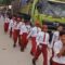 Para Siswa SDN Salembaran 2 Gelar Aksi Sambil Menangis.