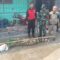 Buaya kali Cidurian yang berhasil ditangkap.