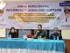 Kepala Diskomsantik Kabupaten Pandeglang Tb.Nandar Suptandar, bersama narasumber Analis Kebijakan Ahli Muda pada Diskominfo Banten Ika Kartika.