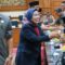Bupati Tatu saat menyapa para anggota DPRD kabupaten Serang.