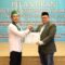 Pj Gubernur Banten A Damenta bersama Ketua Umum HMI MPO Cabang Serang Jamal Fahrul Awaludin.