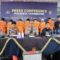 Kapolresta Tangerang Kombes Pol Baktiar Joko Mujiono, bersama anggotanya saat press conference para pelaku curanmor.
