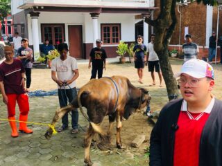 Abraham Garuda Laksono Gelar Kurban 1 Ekor Sapi