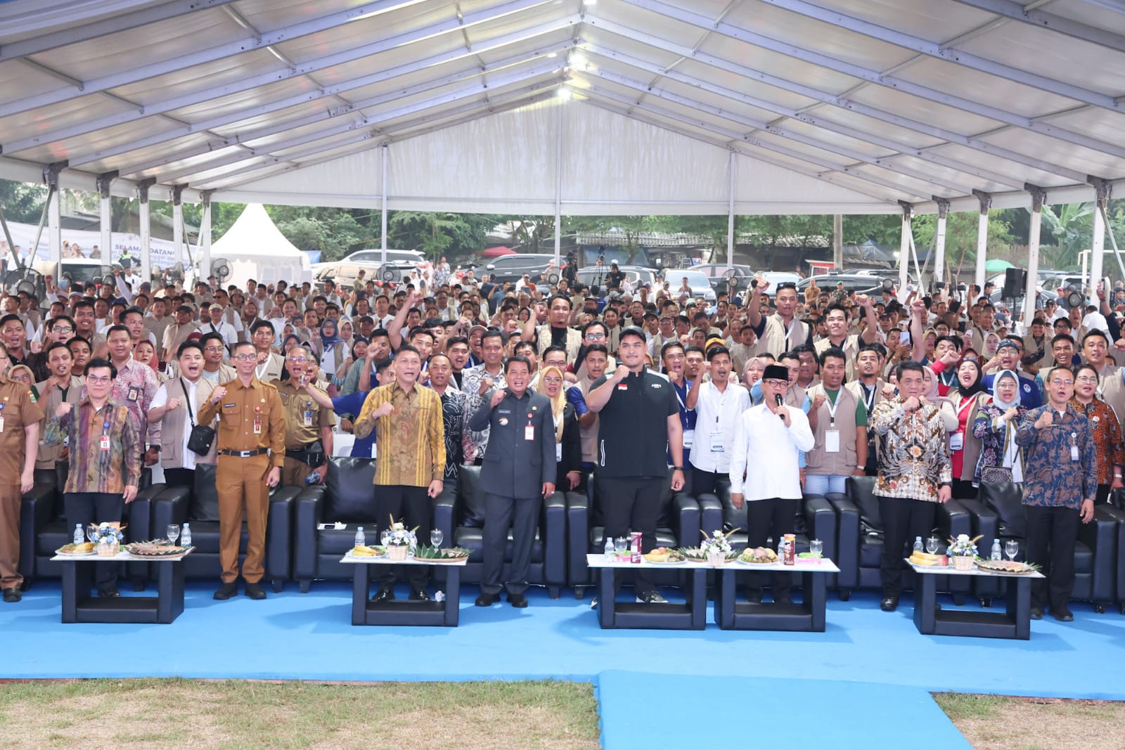 Apel Pemuda Pelopor Siaga Membangun Desa di Lapangan Desa Jatake Kecamatan Pagedangan Kabupaten Tangerang.