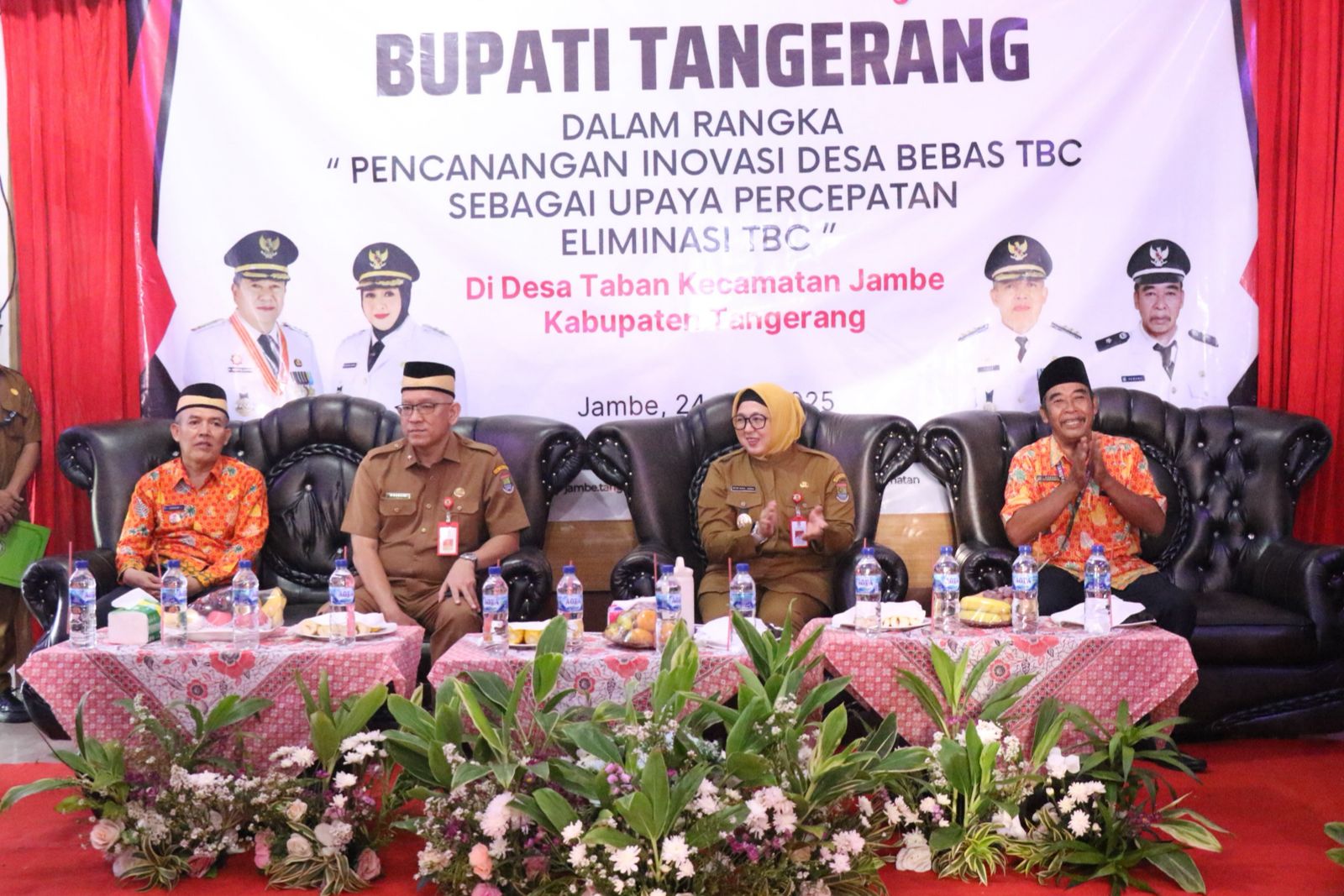Kegiatan Pencangan inovasi Desa Bebas Tuberkulosis (DBT) di Aula Kantor Desa Taban Kecamatan Jambe.