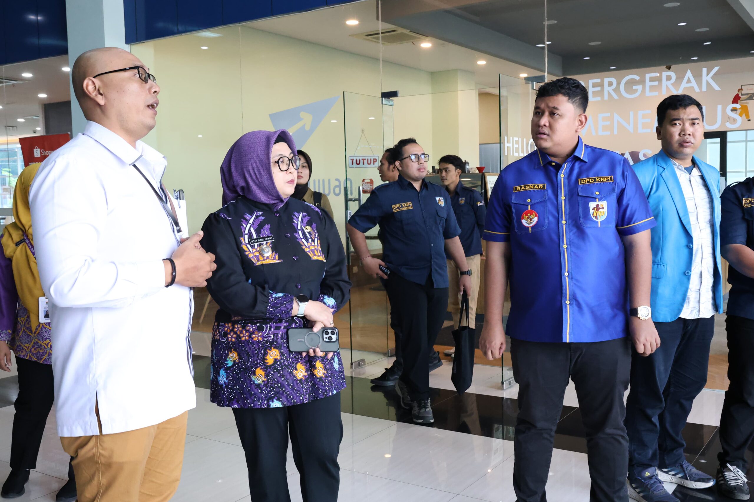 Wabup Intan saat di Solo Techno Park dan Hetero Space, Surakarta.