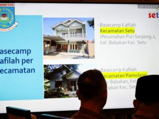 Tampilan Basecamp Kafilah di Kecamatan Setu.