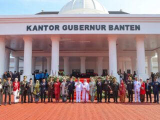 Para pejabat di Pemprov Banten Peringati HUT ke 80 RI.