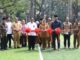 Wabup Intan, Dirjen PAUD Kementerian Dikdasmen, Gogot Suharwoto, Dan Dewan Iqrar Risyad saat gunting pita simbolis peresmian.