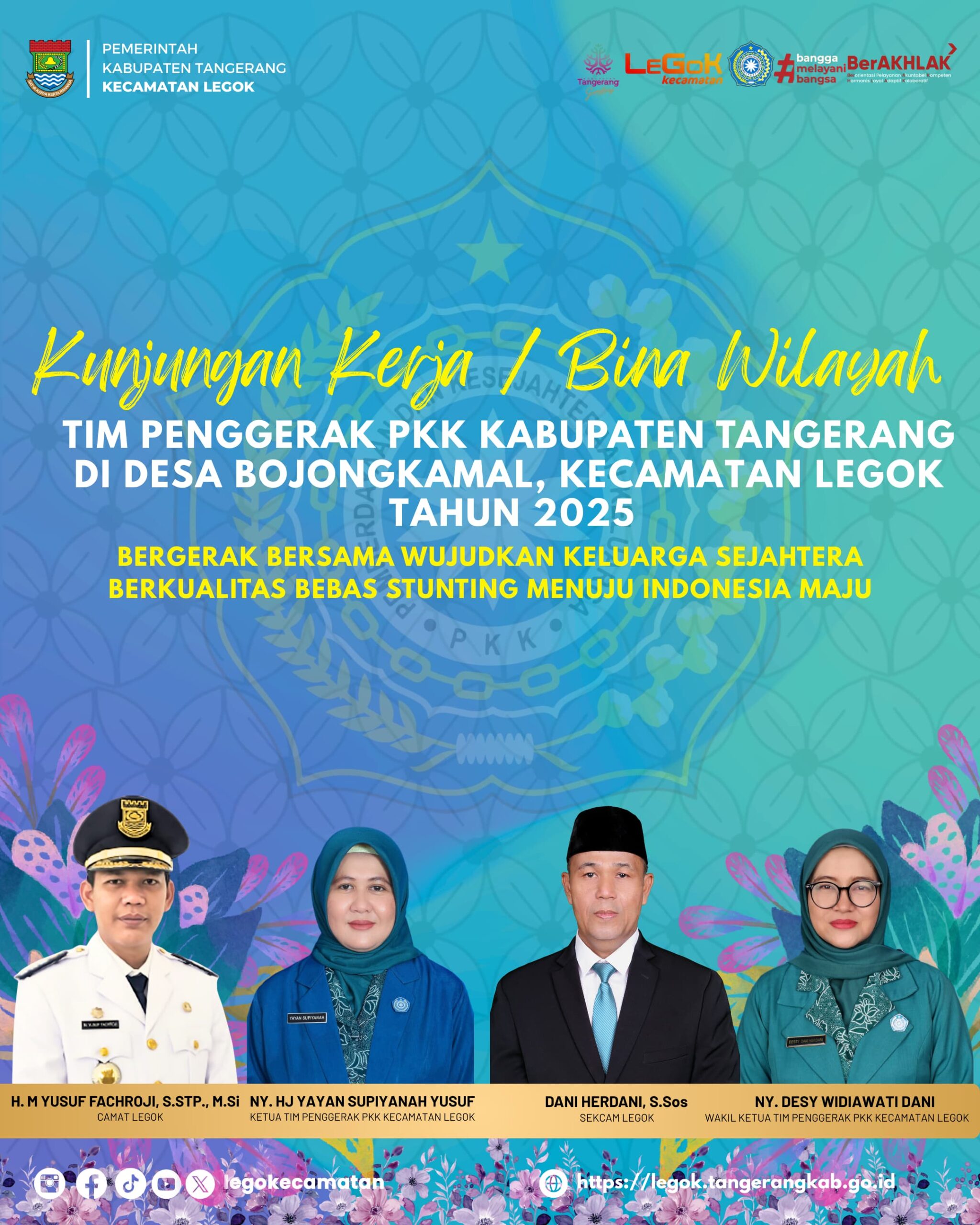 Pemerintah Kecamatan Legok Mengucapkan Selamat Datang Kunjungan Tim Penggerak PKK Kabupaten Tangerang.
