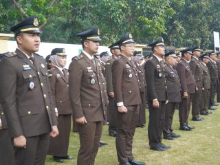Upacara hari lahir Kejaksaan ke 80 tahun di Kejari Kabupaten Tangerang.