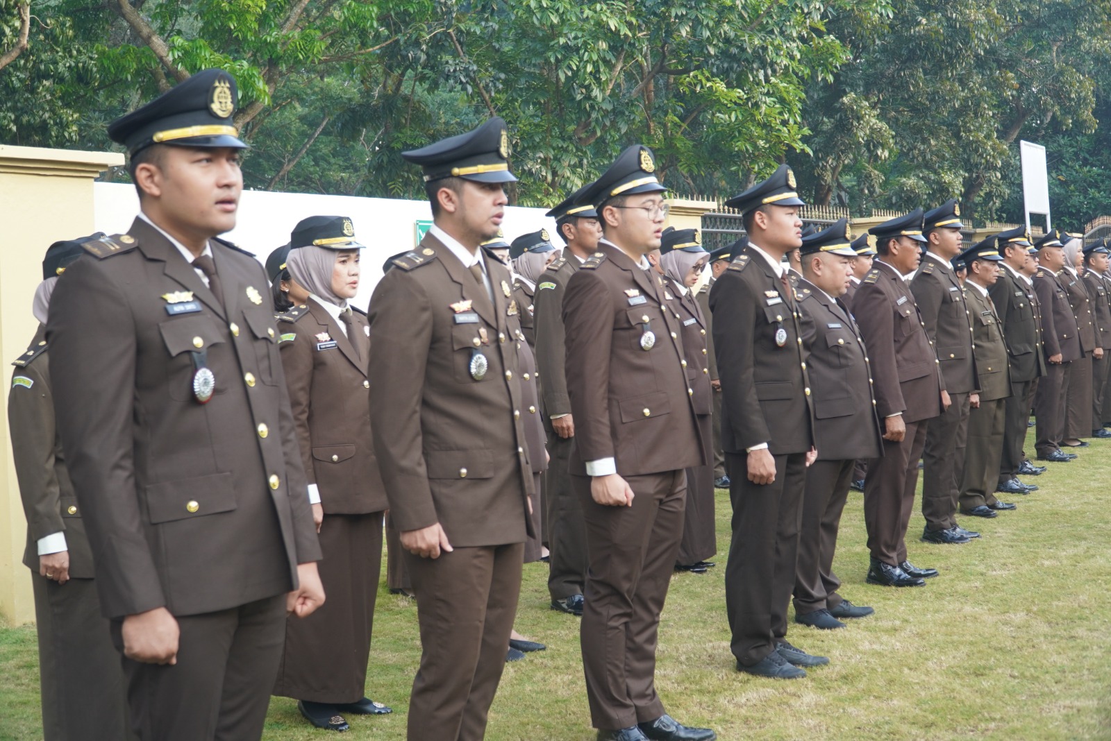 Upacara hari lahir Kejaksaan ke 80 tahun di Kejari Kabupaten Tangerang.