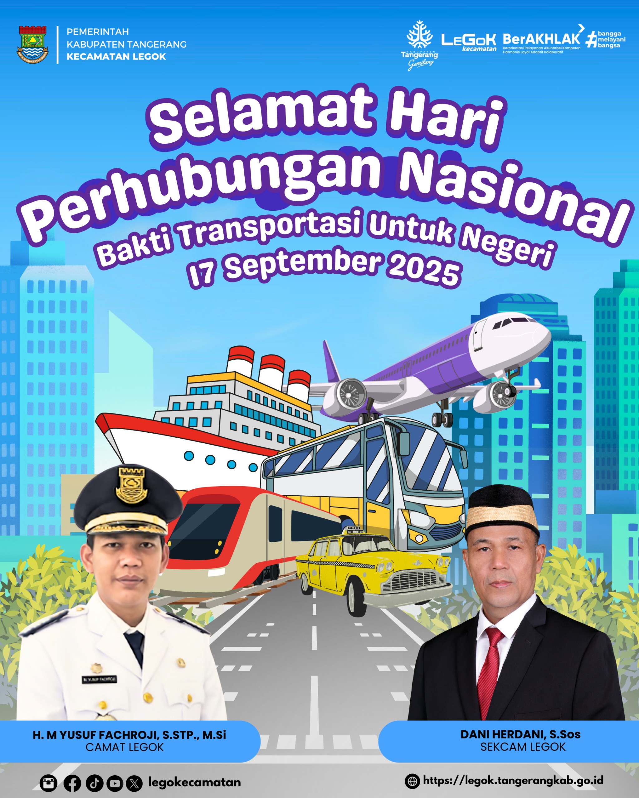 Kecamatan Legok Mengucapkan Selamat Hari Perhubungan Nasional.